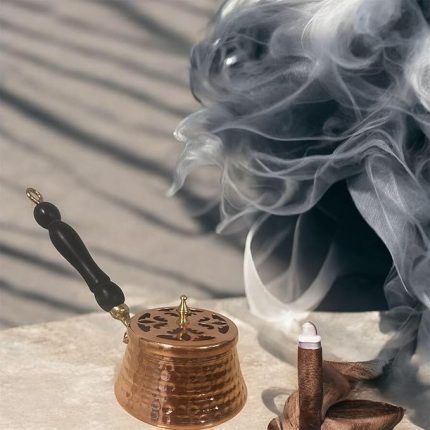 Yapımı Bakır Tütsülük ve Buhurdanlık, Üzerlik Yakma Aparatı, Geleneksel Gaziantep Dövme Bakır