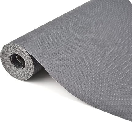45 x 500 cm koruyucu çekmece, mutfak EVA plastik, çekmece astarı, buzdolabı, raf, dolap paspası, yapışkan olmayan, kaymaz, su geçirmez, kesilebilir, yeniden kullanılabilir (gri)
