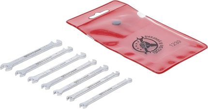 1239 çift ağızlı anahtar-set, Mini tasarım, 3 – 5, mm, 7-parçalı