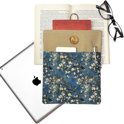 Kılıfı, Kitap Çantası, Book Bag, Tablet Bag, Book Sleeve, Ebook Bag (Badem Ağacı)