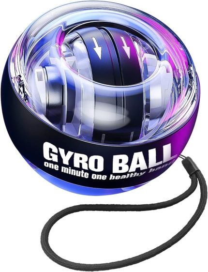 Antrenör Topu Otomatik Çalıştırma Bilek Güçlendirici Jiroskopik Önkol Egzersizi, Kolları, Parmakları, Bilek Kemiklerini ve Kasları Güçlendirmek için Gyro Topu