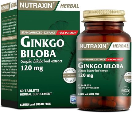 Herbal Ginkgo Biloba+ 120 mg 60 Tablet Takviye Edici Gıda
