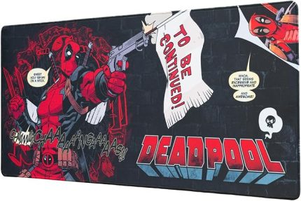 Erik Oyun Fare Altlığı XXL Marvel Deadpool Oyun Fare Altlığı XXL Kaymaz ve Su Geçirmez Fare Altlığı Büyük - Mouse Pad XXL Oyun Masası Altlığı Bilgisayar Aksesuarı Oyun
