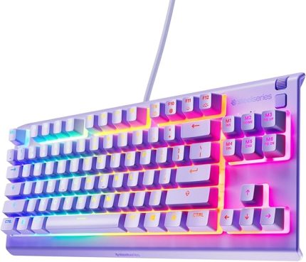 Apex 3 TKL RGB Suya ve Toza Dayanıklı Türkçe Gaming Klavye – Lila