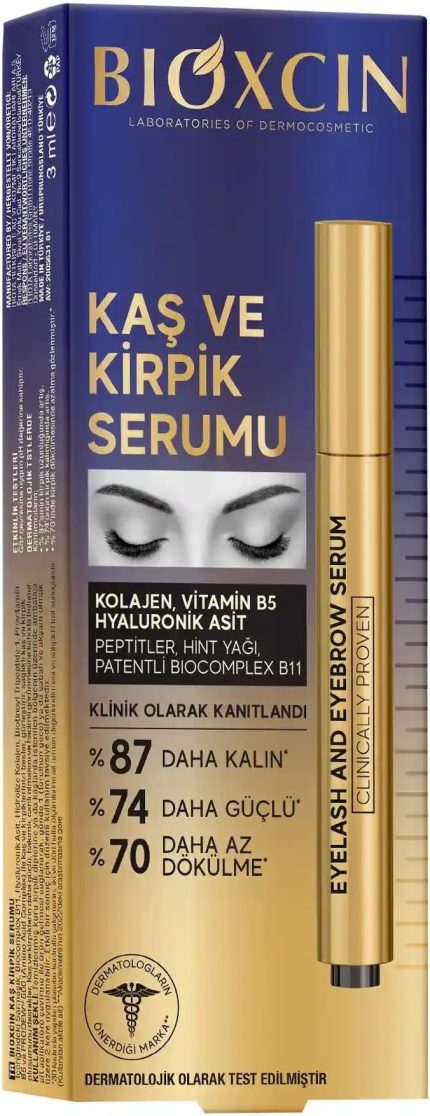 Kaş Kirpik Serumu - Kolajen Hyaluronik Asit Hint Yağı Keratin Peptidleri B5 Biocomplex B11