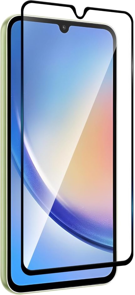 Samsung Galaxy A34 için Ekstra Güçlü Tam Koruma Sağlayan 9H Sertliğinde Leke ve Parmak İzi Tutmayan HD Görüntü Sağlayan Premium Ekran Koruyucu Kırılmaz Cam (Galaxy A34)