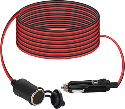 3 Metre Çakmak Uzatma Kablosu Su Geçirmez 20AWG Sigortalı 10 A 12 V/24 V DC Adaptör Şarj Cihazı Tekne Motosiklet Elektrikli Buzdolabı Araba