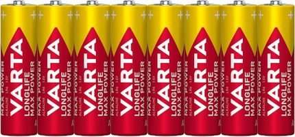 Longlife Max Power pil AA Kalem LR6 piller (8'li paket) Yüksek Performanslı alkalin piller - Almanya'da üretilmiştir -