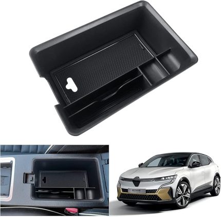 Renault Megane E-Tech 2023 2024 2025 ile uyumlu ile uyumlu Orta Konsol Saklama Kutusu, Megane E Tech Kolçak Düzenleyici Tepsi Torpido Gözü, Megane E-Tech Aksesuar