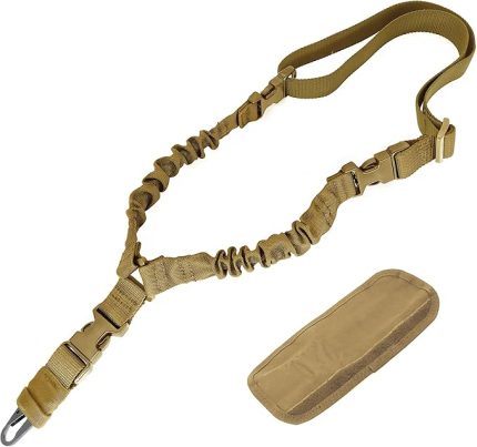 için 1 Noktalı Askı Kayışı Ayarlanabilir Esnek Hızlı Bırakma Tek Noktalı Tüfek Kayışı Doğa Sporları için Metal Kancalı Dayanıklı Kayış