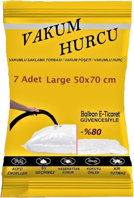 Set Large 50x70 cm Vakumlu Hurç - Vakumlu Poşet -