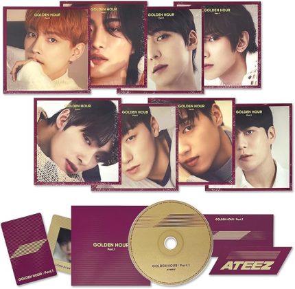 Entertainment. ATEEZ - 10. Mini Albüm [ALTIN SAAT: Bölüm 1] (Digipack Ver. - Rastgele Ver.) Kapak + Fotoğraf Kitabı + Disk + Logo Çıkartması + Yer İşareti + Slayt Filmi + Fotoğraf Kartı + 2 Pin Rozeti + 4 Ekstra