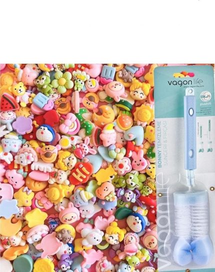 8 ADET 3D Matara Stickerı+ Matara Temizleme Süngeri Hediyeli