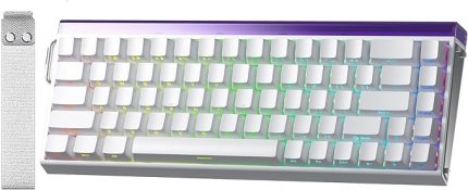 Hero 68 He Manyetik Klavye Rapid Trigger Meteor Switch 8000Hz RGB Neon TKL Hot Swap Oyuncu Klavyesi Beyaz