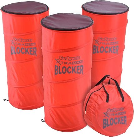 XTRAMAN Blocker Pop-Up Defenders 3'lü Paket - Tüm Büyük Sporlar için Savunucuları Güvenle Simüle Edin - Basketbol, Futbol, Futbol ve Daha Fazlası, Siyah