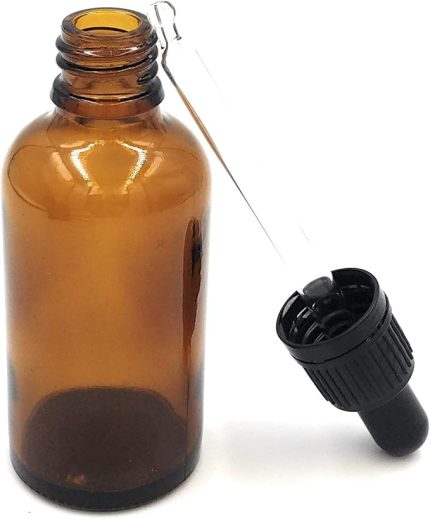 Bir 50 ml Amber Cam Şişe ile, damla pipet