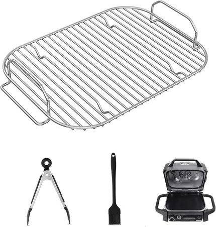 Ninja Woodfire Grille için Izgara Izgarası, Paslanmaz Çelik Izgara Seti XL Barbekü Aksesuarları Ninja Woodfire OG850 / OG901 ile Uyumlu