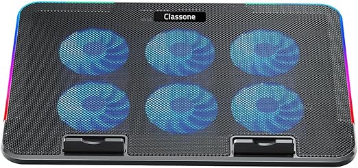 Gaming M60 Laptop Soğutucu, Notebook Stand,10 RGB ışık kontrolü, 15.6-17 inch, Hız kontrolü, 6 Büyük fan,Telefon standı, 2 USB - Görsel 3