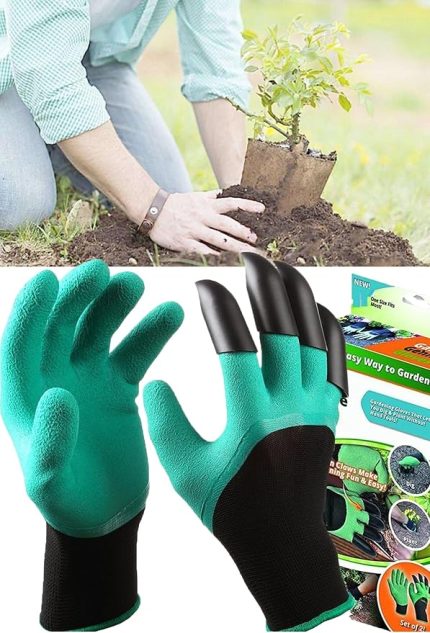 Pratik Toprak Kazma Ekme Çapalama İçin Korumalı Bahçe Bahçivan Eldiveni