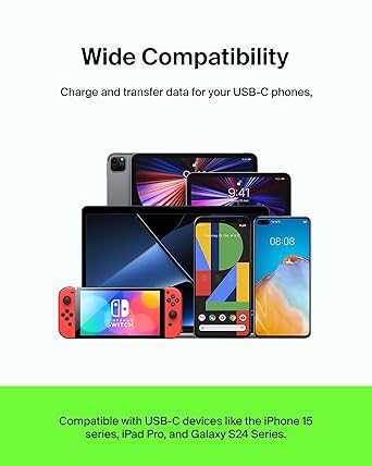 Boost Charge USB-C - USB-C Kablosu 1 m, Beyaz - Görsel 5