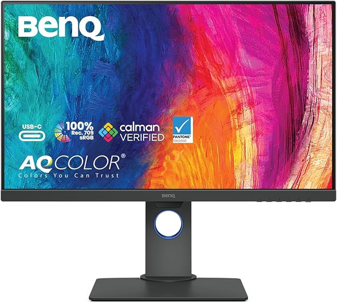 PD2705Q 27 inç 2K QHD IPS Fabrika Kalibre Bilgisayar Monitörü, Grafik Tasarım ve Video Düzenleme için,%100 sRGB, DualView, USB-C, 65W Güç Dağıtımı, Papatya Zinciri, HDR10 ve CAD/CAM