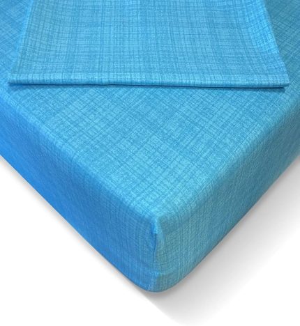 Turca Ranforce 120x200 Cm Lastikli Çarşaf Seti - Turkuaz AT7603