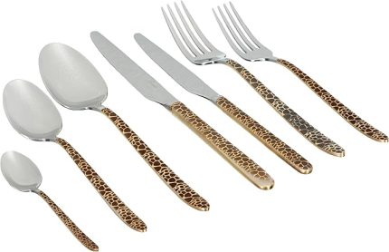 9400 Safari Black Gold 12 Kişilik 84 Parça Çatal Kaşık Bıçak Seti