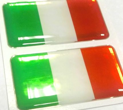 Bayrağı Reçineli Çıkartmalar İtalyan Ulusal Bayrağı, Araba, Motosiklet, Scooter, Bisiklet, Akıllı Telefonlar vb. için İtalyan Ulusal Bayrağı ÜÇ BOYUTTA MEVCUTTUR (45 x 25 mm)