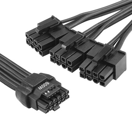 1FT ATX3.0 12VHPWR 3X 8Pin Güç Kablosu, PCI-e 5.0 12VHPWR ATX3.0 600W 16 Pin Fiş 3x8Pin (6+2) Soket Kablo, Grafik Kartı için GPU 12+4Pin RTX 3090Ti 4070Ti 4080 4090 (3 x8Pin M-007 m