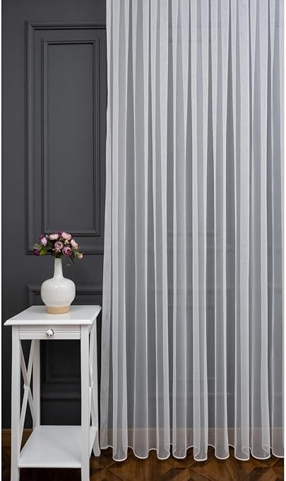 Depo Home Ekstraforlu Tül Perde Tek Kanat GREK001EKSTRFR, Ekru, 300 x 240 - Görsel 2