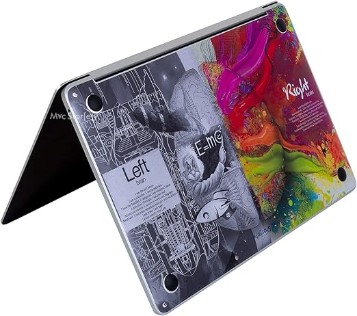 Macbook Air M1 Kılıf Yapıştırma Laptop Sticker Koruyucu Kaplama A2337 ile Uyumlu BrainNL Gri - Görsel 5