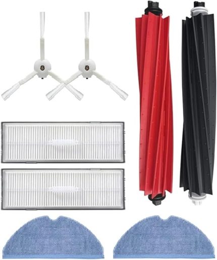 ile Uyumlu S8, S8 Plus, S8 Pro Ultra Robor Süpürge Yedek Hepa Filtre,Fırça,Mop Paspas Seti-S8, S8 Plus, S8 Pro Ultra Yedek Yenileme Seti-Beyaz 8 Parça