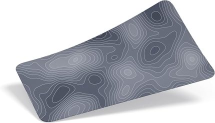 90X40 CM XXL Gaming Mouse Pad [High Density Hybrid Kumaş] [Kaymaz Taban] [Yüksek Çözünürlüklü Baskı] Fare Altlığı Oyuncu Mousepad (Gri İzohips)