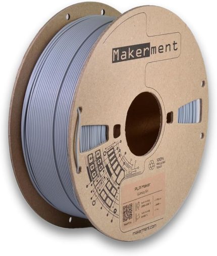 Maker, 1.75mm 1kg 3D Yazıcı PLA Filament (Gümüş Gri)