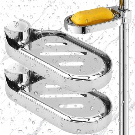 adet sabunluk duş delme gerektirmez, kancalı duş sepeti, paslanmaz duş sepeti, banyo duş rafı, duş için şampuan tutucu, duş çubuğu, banyo rafları için, raylı raf çekmecesi