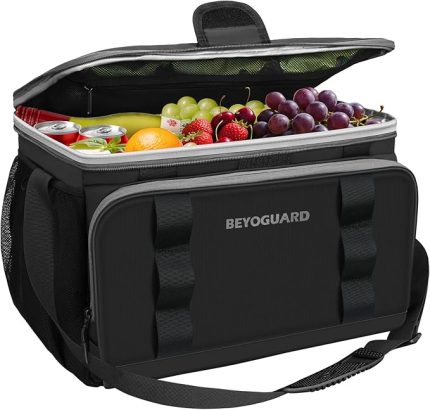 litre soğutucu çanta, büyük, katlanabilir soğutma kutusu, yiyecek ve içecek için soğutucu çanta, piknik çantası, yalıtımlı termal çanta, soğutucu çanta, araba, plaj, piknik, kamp, barbekü için