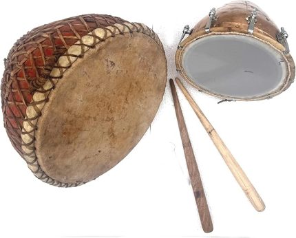 Set El Davul Geleneksel Rajasthani Halk Vurmalı Çalgı