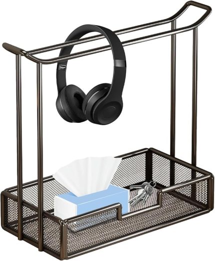 Askısı | Üstü Kulaklık Askısı - Ofis Sınıf Bilgisayar Stüdyo Kablosuz Kulaklıklar İçin Hazneli Düzenleyici