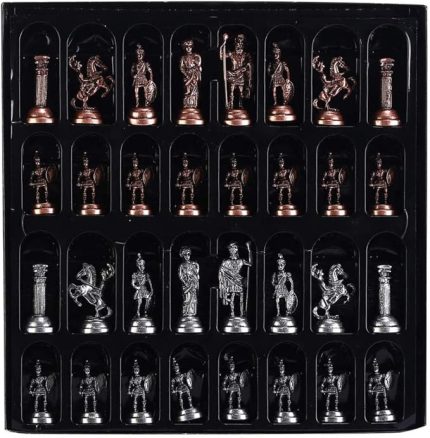 Orta Boy Metal Roma Satranç Taşı Antik