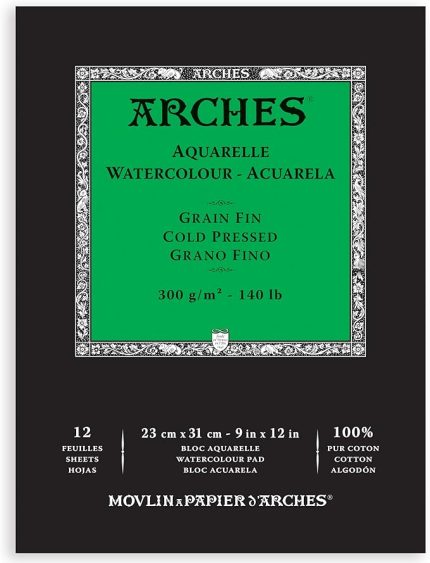 Arches Suluboya Defteri, 23 X 31Cm, 12 Sayfa, 300Gr
