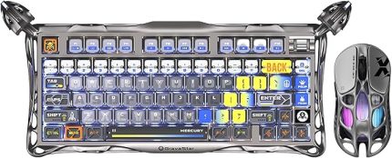 Mercury Oyuncu K1 Pro Klavye+Mercury X Mouse, 2.4Ghz Wireless, Bluetooth, Kablolu, RGB Aydınlatmalı, Mekanik, İngilizce Q, Gaming Klavye ve Optik Mouse Seti (Uzay Gri)