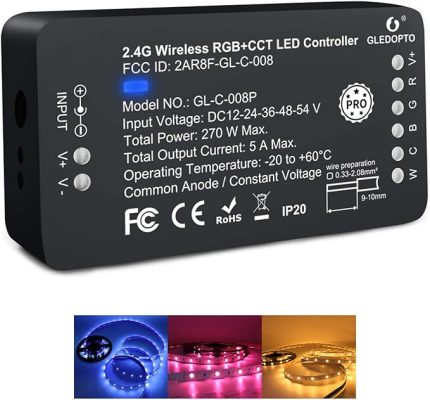 ZigBee 3.0 LED Denetleyici Pro RGB RGBW Şerit Denetleyici Akıllı APP Ses Kontrolü Amazon Echo Plus RF ile çalışır (Geniş Gerilim DC12V-24-36-48-54V）