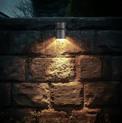 Çağlayan Aplik IP54 Dış Mekan Zita Bahçe Aydınlatma Duvar Apliği + Gu10 Led Ampul (Gün Işığı)