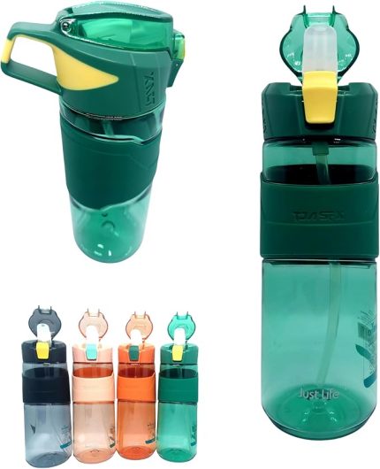 ml Tritan Su Şişesi – Dayanıklı ve Hafif Spor Matara, BPA İçermez, Sızdırmaz Kapak, Taşınabilir ve Şık Tasarım, Sağlıklı İçim İçin İdeal, Spor ve Günlük Kullanıma Uygun (Meyve Yeşili)