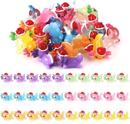 30 adet Mini Reçine Axolotl, Minyatür Axolotl Figürler Küçük Axolotl Charms Minik Hayvan Figürleri Kendin Yap El Sanatları Bahçe Peyzaj Bebek Evi Süs Saksı Bitkileri Süslemeleri için Dekorlar