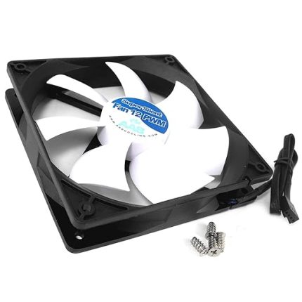 Super Silent PWM 12 - Titreşim Önleyici 4 Pedli Sessiz ve Verimli 120mm Fan, Hava Akış, Bilgisayar, 12V DC