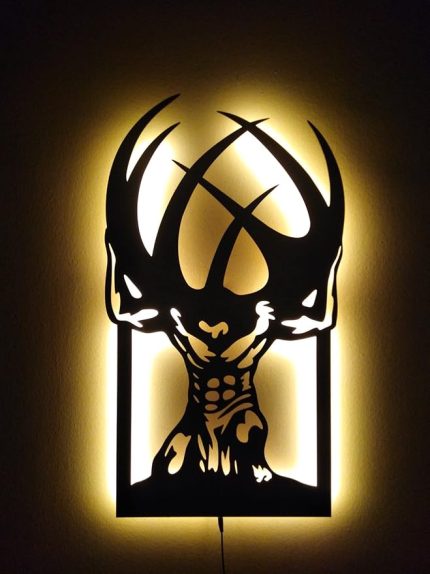 Atlas Led ışıklı Tablo Ahşap Duvar Dekoru