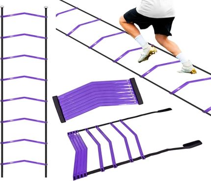 6 Metre Antrenman Merdiveni 13 Çubuklu Ayarlanabilir Dayanıklı Esnek İdman Merdiveni Futbol İçin Eğitim Merdiveni