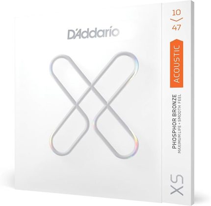 Gitar Telleri - XS Fosfor Bronz Kaplamalı Akustik Gitar Telleri - XSAPB1047 - Tuning Stabilitesi ile Daha Fazla Kopma Mukavemeti - 6 Telli Gitar İçin - 10-47 Ekstra Hafif