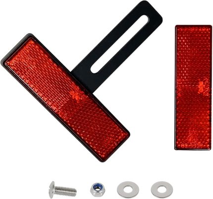 Evrensel Motosiklet E4 Reflektör Arka Dar Kırmızı Kısa T Tutucu Plaka Reflektör Kedi Gözü Scooter Quad E-onaylı